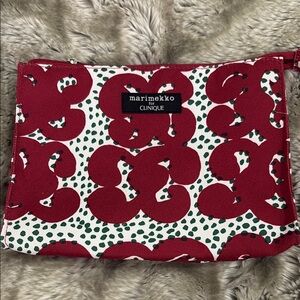 Marimekko Red and White Pouch